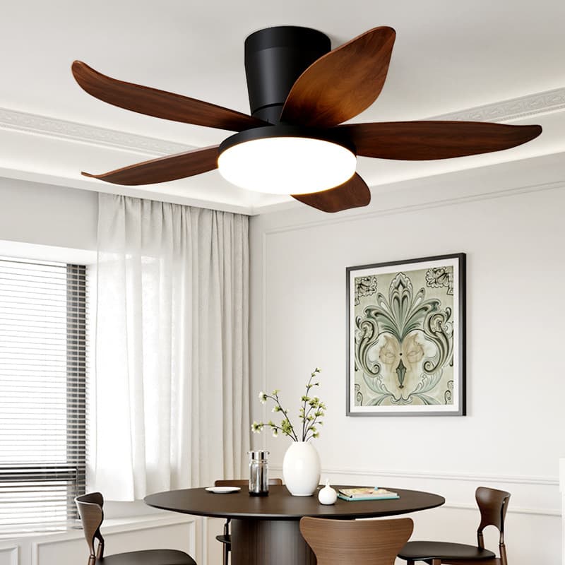 Small bedroom fan light ceiling fan light household small size restaurant straight leaf fan light balcony ceiling fan light