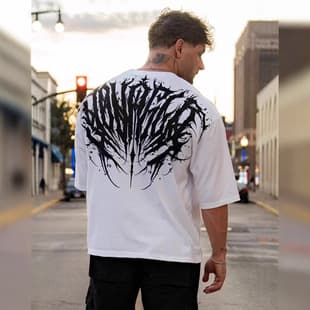 Streetwear YOUNG T-Shirt Men's Casual Loose Plus Size Short Sleeve Gym T-Shirt Summer Moisture-Wicking Fabric