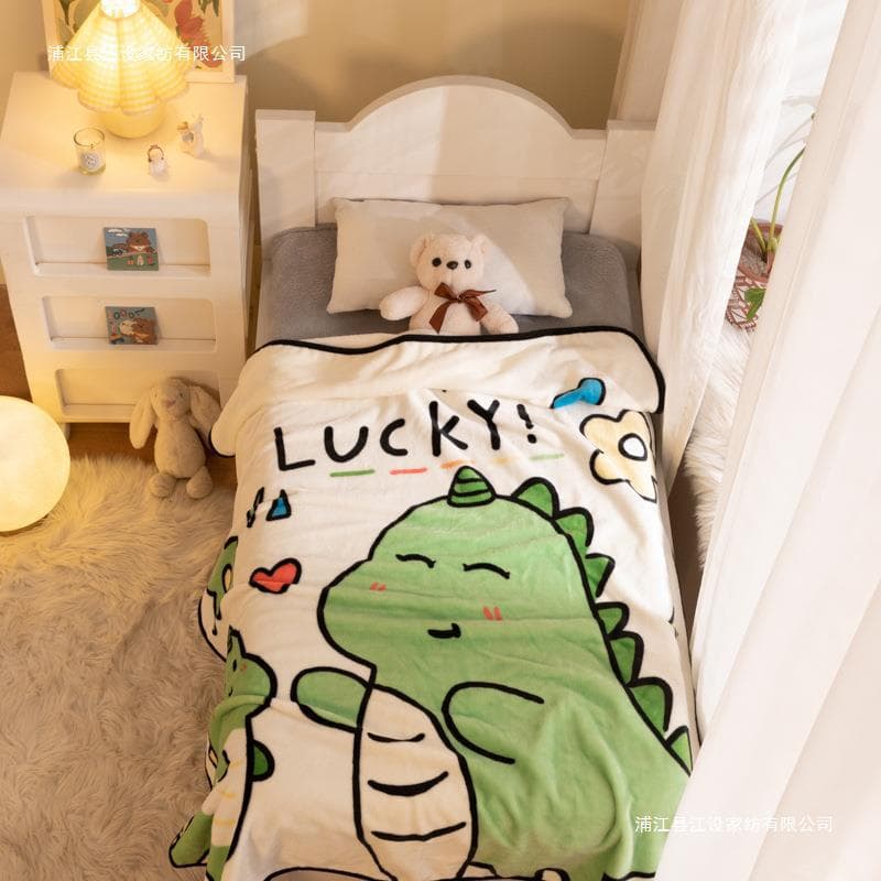 Cross-border Children's Blanket Single-layer Flannel Small Throw Coral Fleece Baby Blanket Summer Nap Cover for Infants Export