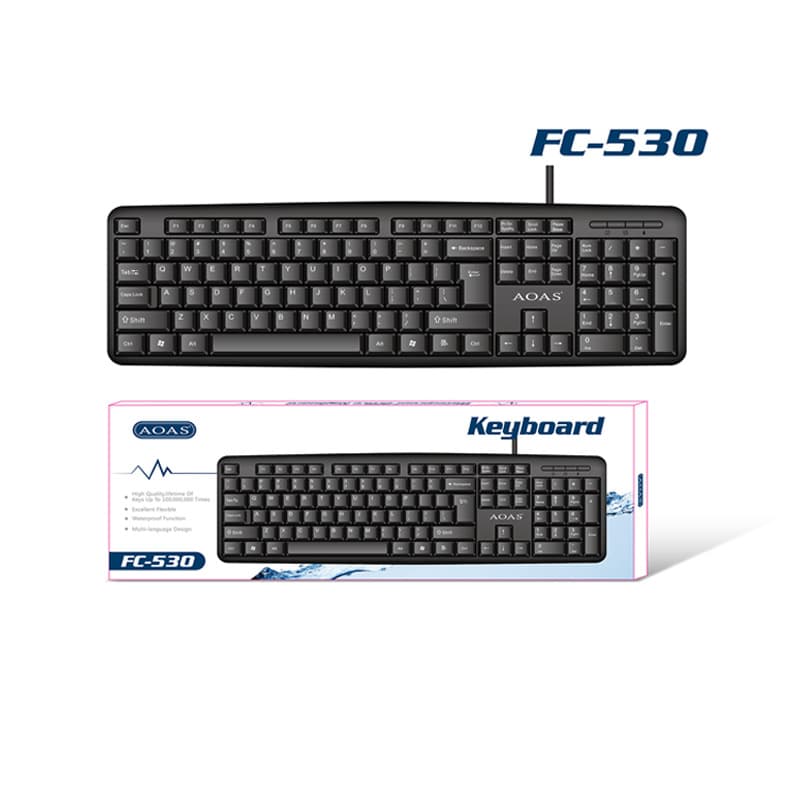 Cross-border Wired Keyboard Computer Keyboard Western Language In Stock Universal Wired Keyboard Waterproof Durable Keyboard Wholesale