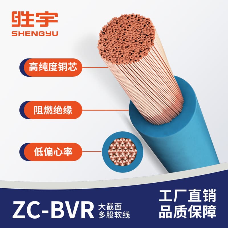 Ready Stock BVR 50/70/95/120/150/185/240/300mm² Flame Retardant Stranded Flexible Wire and Cable