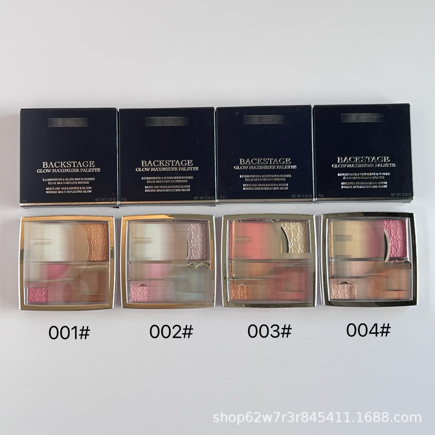 【Cross-border Trade】Di Backstage Four-Color Highlighter Palette Face Contour Palette Matte and Shimmer Baked Highlighter