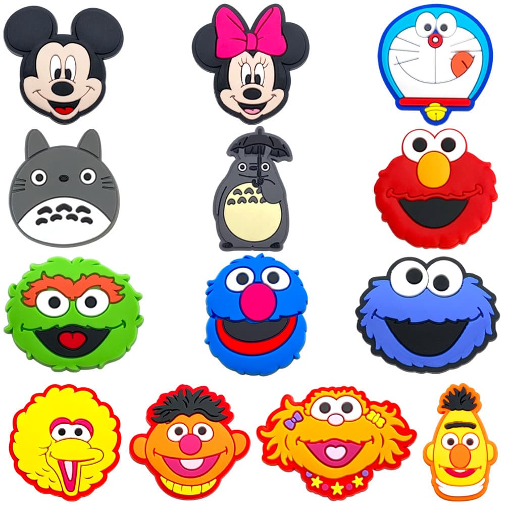 Sesame Street Set Minnie Mickey Croc Shoes Shoes Flower Accessories Garden Shoe Buckle Removable DIY Mickey Mouse PVC