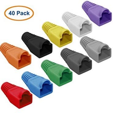 RJ45 Network Crystal Boot 8P8C Crystal Rubber Boot Colored Crystal Boot Cat5e Crystal Boot