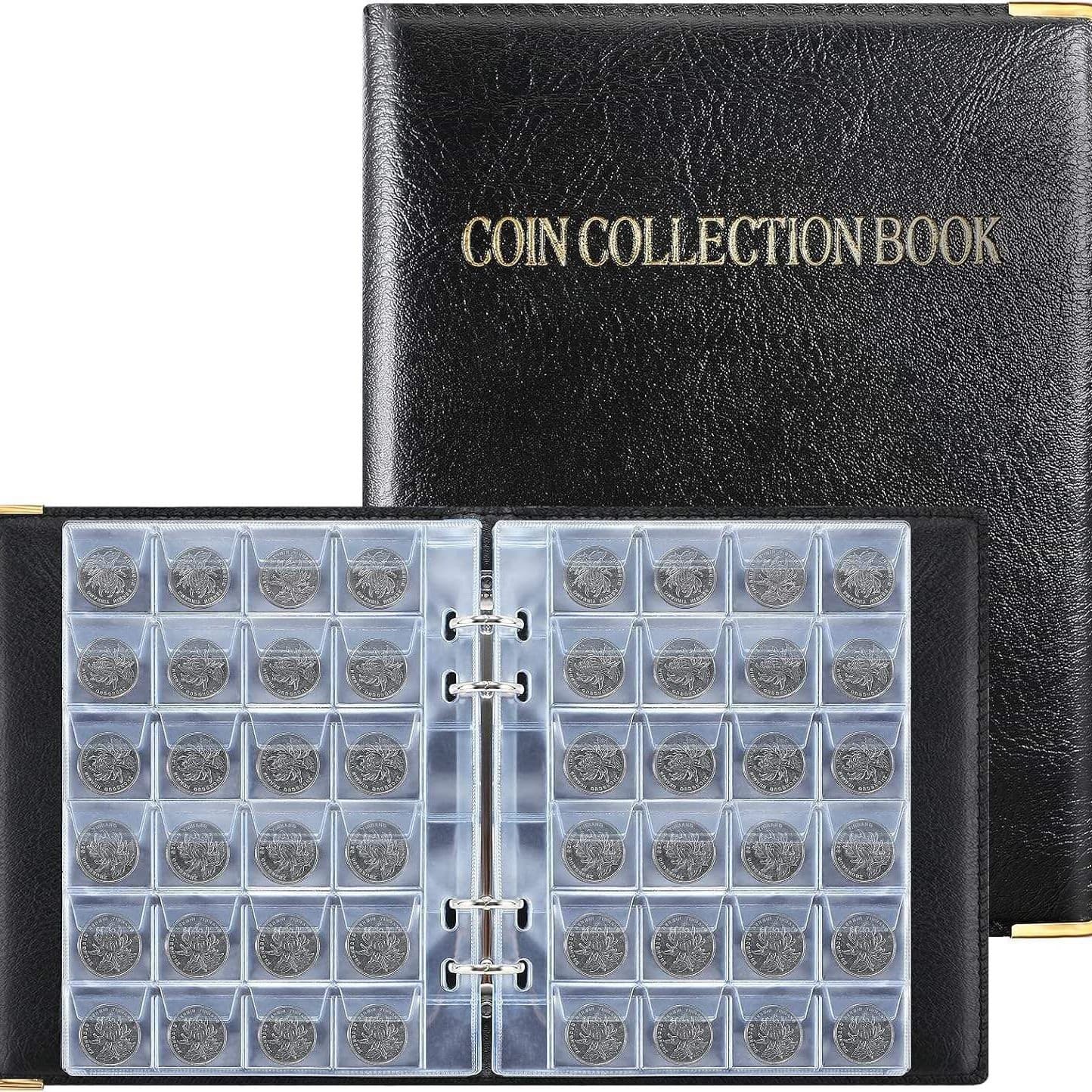 300 grid, 480 grid coin storage book, large and small grid badge coins, copper coin collection book, vertical style