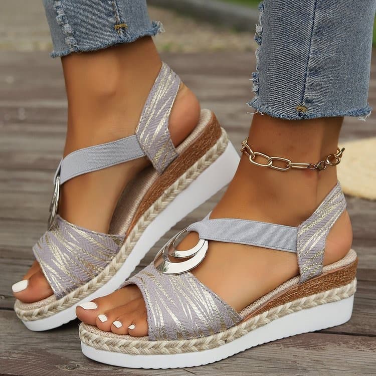 Cross-border Export Large Size Thick Sole Sandals 2026 Summer New European and American Platform Sandals Fashion Wedge Sandals