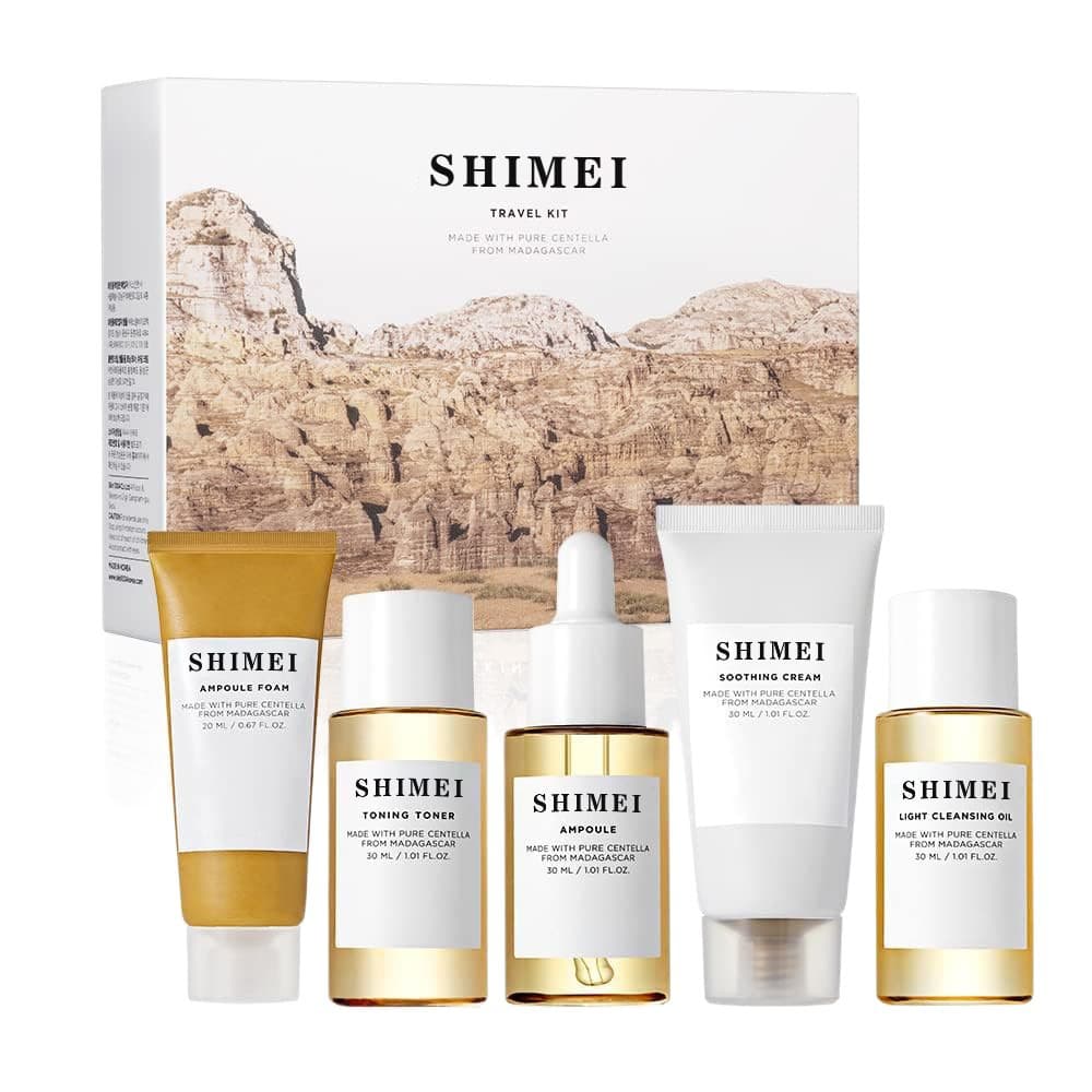 Cross-border Travel care kit Centella Asiatica Travel Kit Brightening Gentle Exfoliation Soothing Skin Care Kit