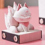 3D Paper Sculpture Jiuling Sticky Notes Chinese Style Artwork High-Aesthetics Desk Calendar Tear-off Cute Ornament