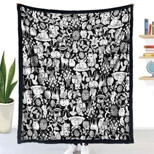 Factory Direct Hand-Painted Coloring Blanket DIY Coloring Blanket with Colored Pens