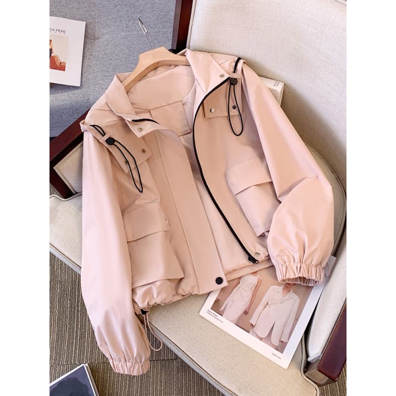 2025 Spring New Pink Casual Jacket Women's Short Jacket Design Small Work Jacket Top
