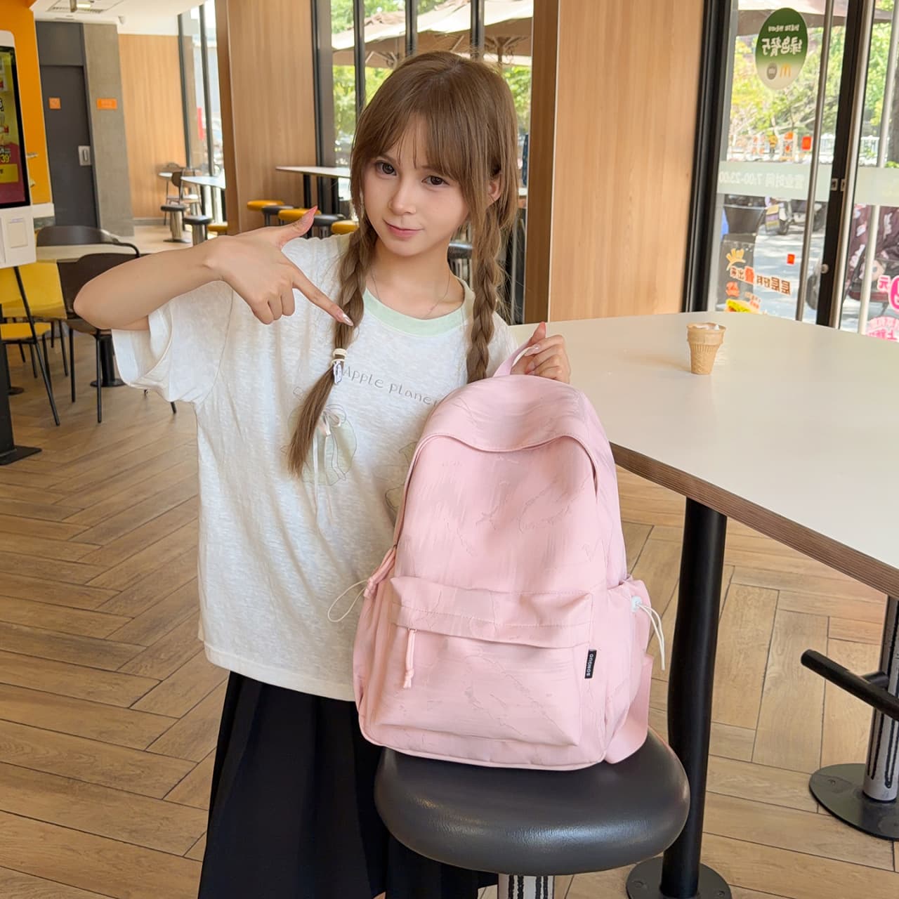 Cross-border Wholesale Ins Backpack Casual Lightweight Minimalist Fresh Backpack Daily Commute Preppy Style Campus Schoolbag