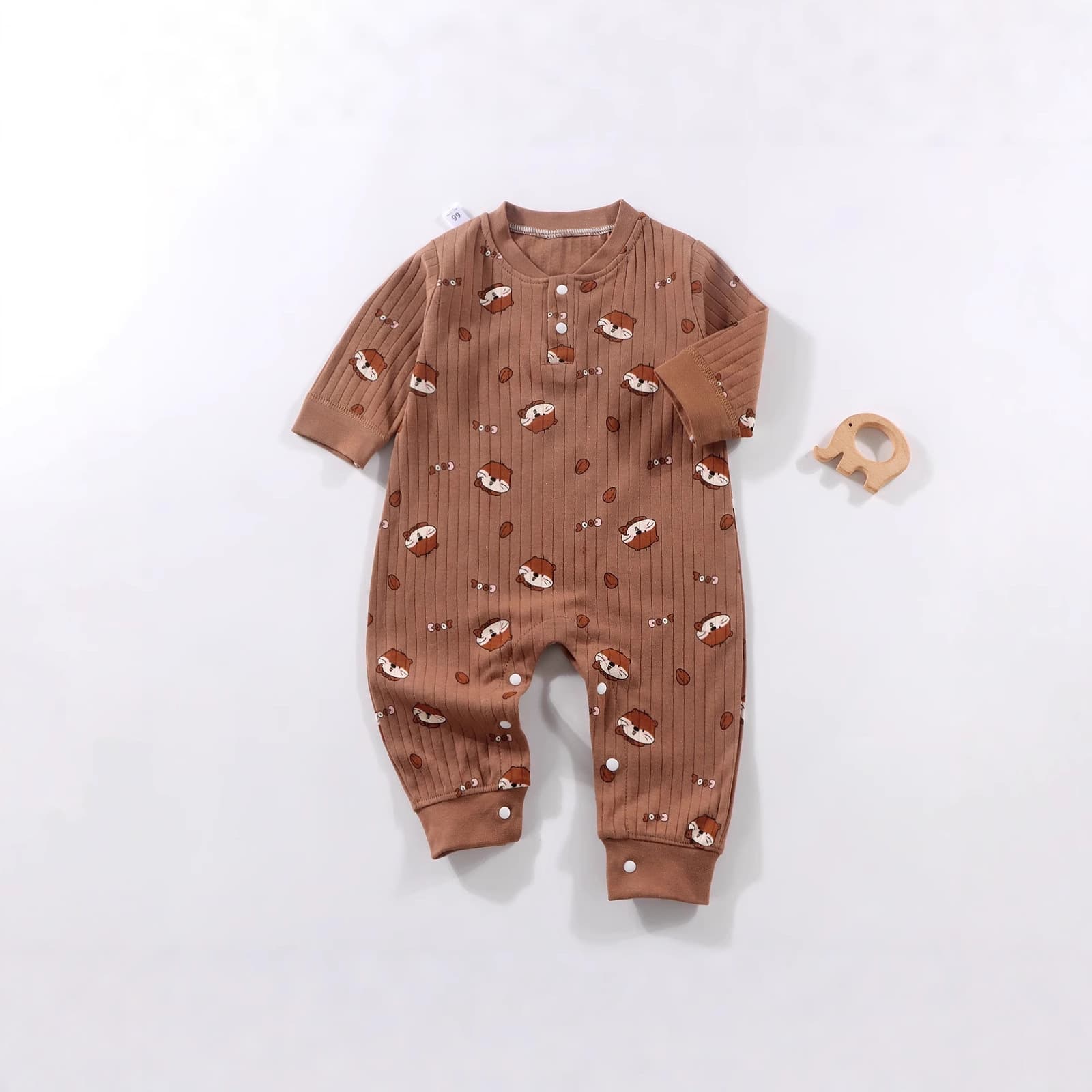 New Baby Long-Sleeve Bodysuit Spring Autumn Newborn Baby Boy Girl Underwear Pajamas Sleepsuit Homewear