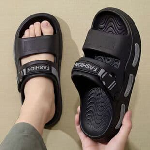Men's Outdoor Driving Fishing Anti-Odor Anti-Slip Sandals, 2026 New Trendy Thick-Soled Beach Slippers for Men