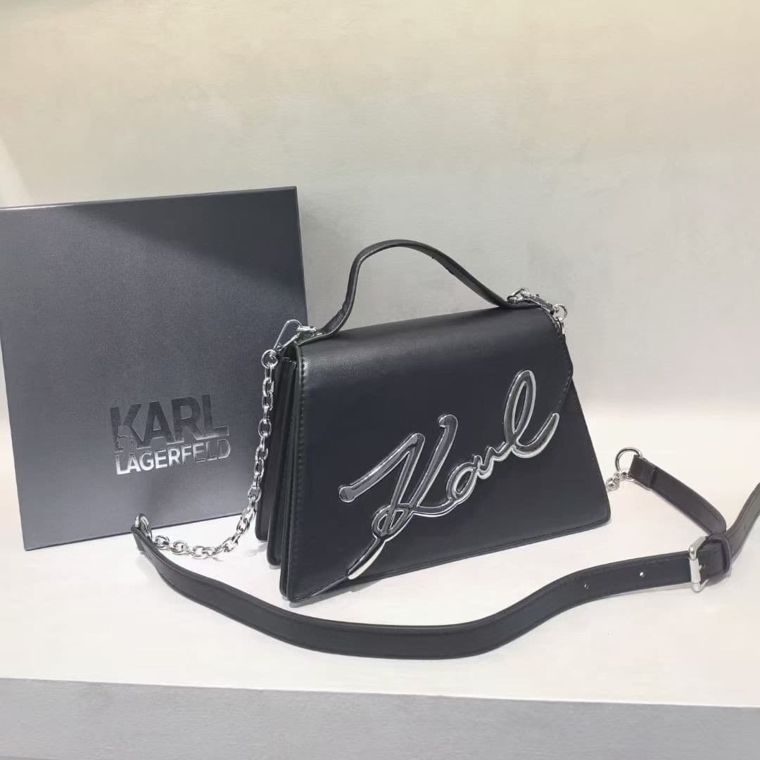 karl handbag2025 new Korean version ins niche shoulder bag versatile crossbody women's bag hardware chain bag
