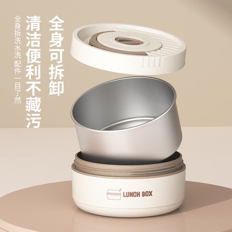 304/316 Stainless Steel Insulated Lunch Box Portable Bento Box Thermal Food Container with Lid Leak-Proof for Office Workers and Students