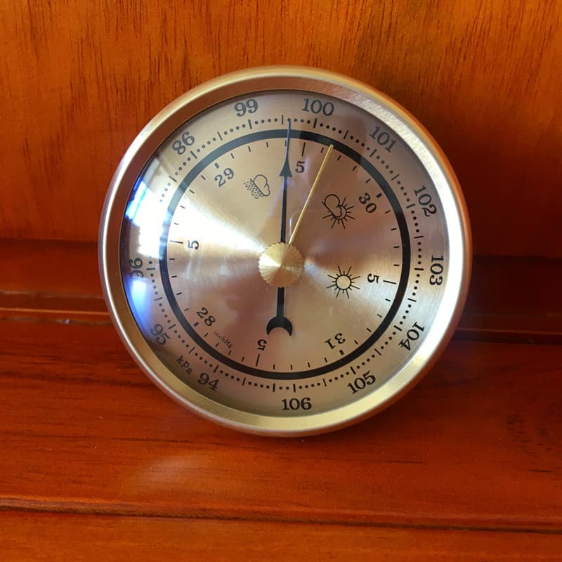 Portable Fishing Barometer Outdoor Capsule Weather Barometer Metal Case Automatic Barometer