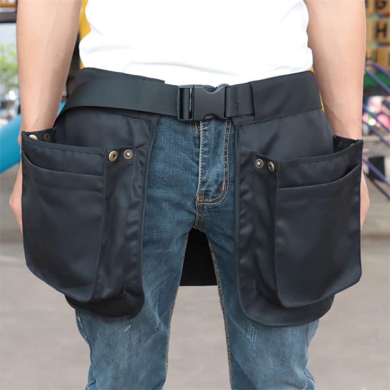 In Stock Multi-Functional Multi-Pocket Zipper Waist Bag Ins Niche Sports Fashion Double-Sided Belt Apron Waist Seal Wholesale