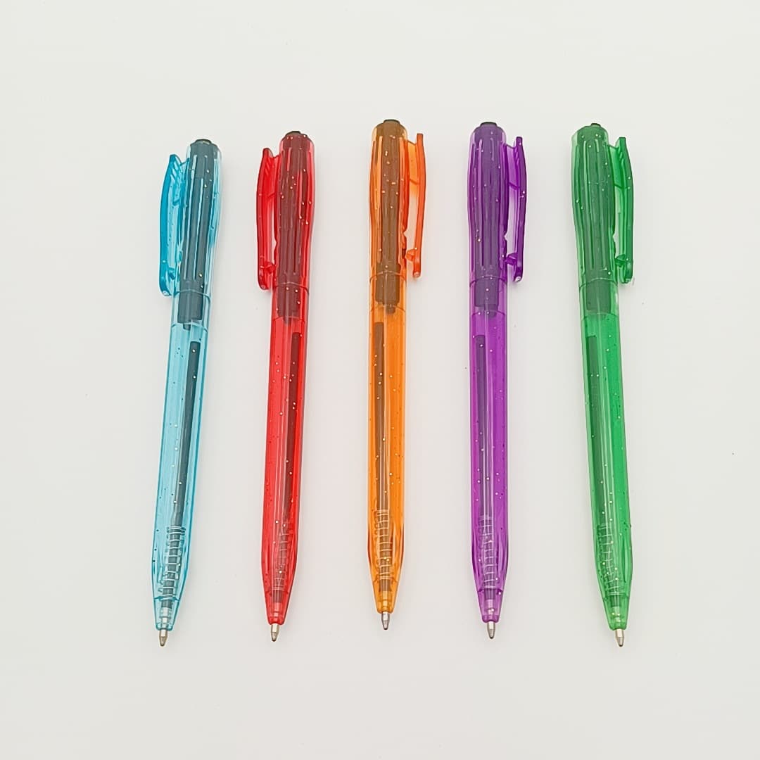 202 transparent push-button ballpoint pen oil pen simple push-button oil pen hotel office gift pen manufacturer wholesale