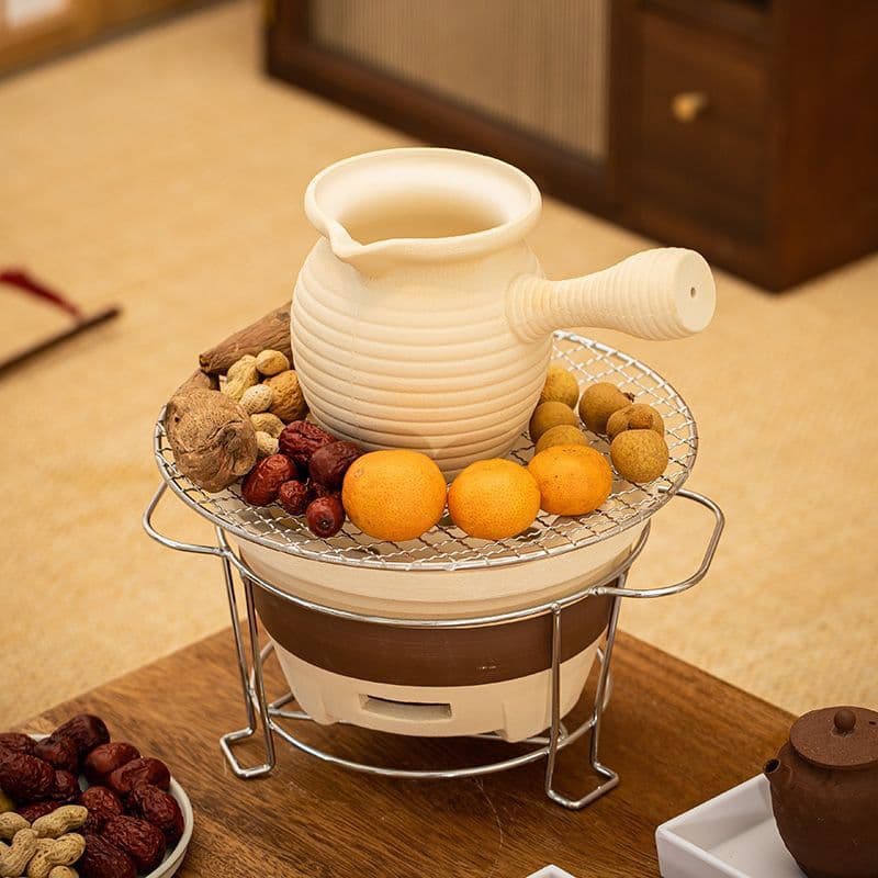Teapot with side handle, coarse ceramic outdoor tea stove, household charcoal fire, indoor electric ceramic stove.
