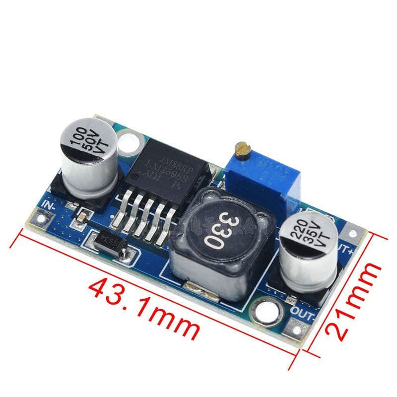 LM2596S DC-DC Step-Down Power Module, Superior to LM2576, 3A Adjustable Step-Down Voltage Regulator Module