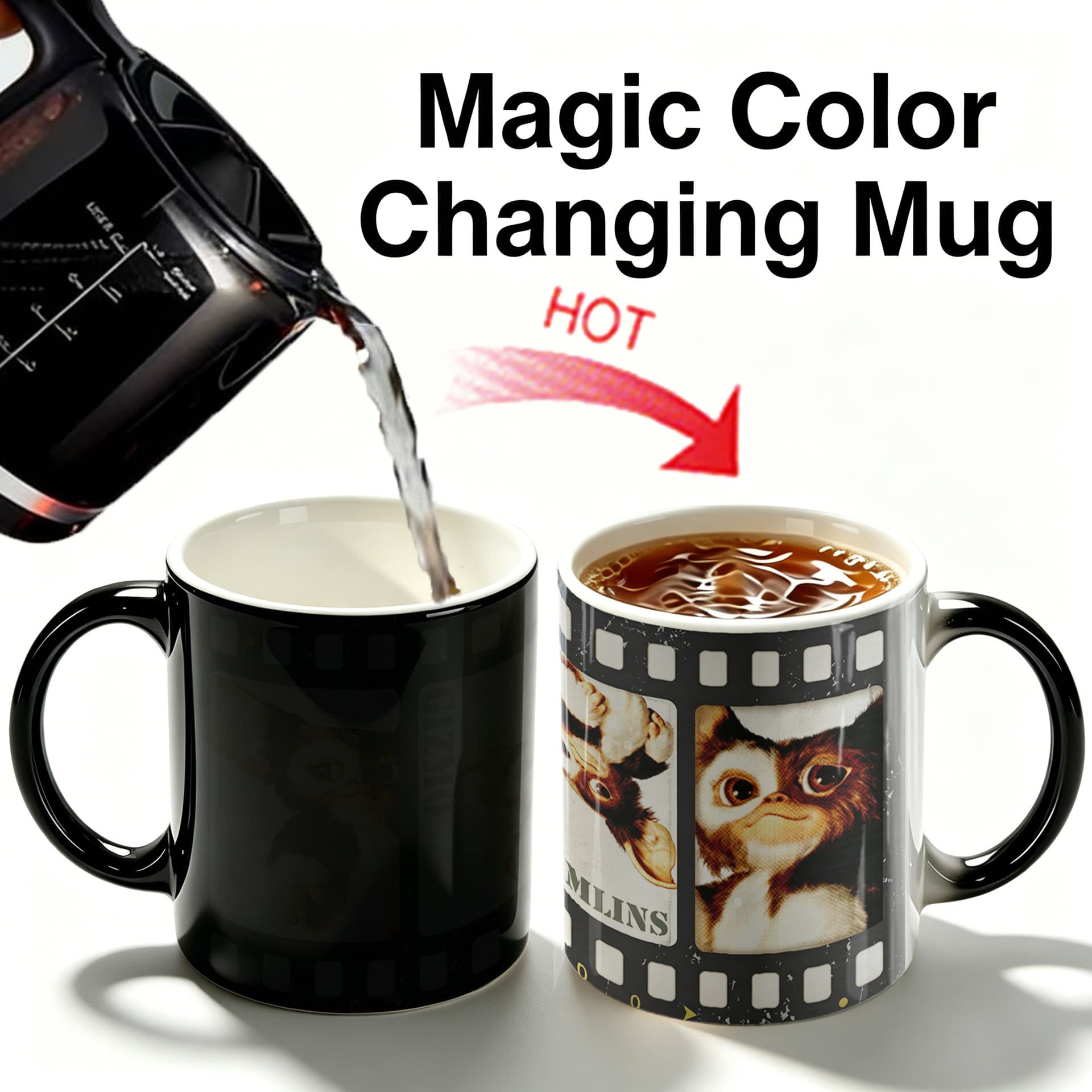 Gremlins Gizmo Color-Changing Mug Heat-Sensitive Coffee Cup TV Series Merchandise Gift