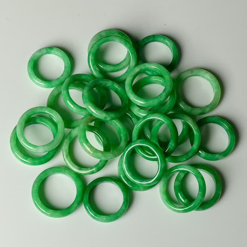 Jade Ring Wholesale Retro Dry Green Couple Men's and Women's Rings Jade Rings Rings Rings Jewelry