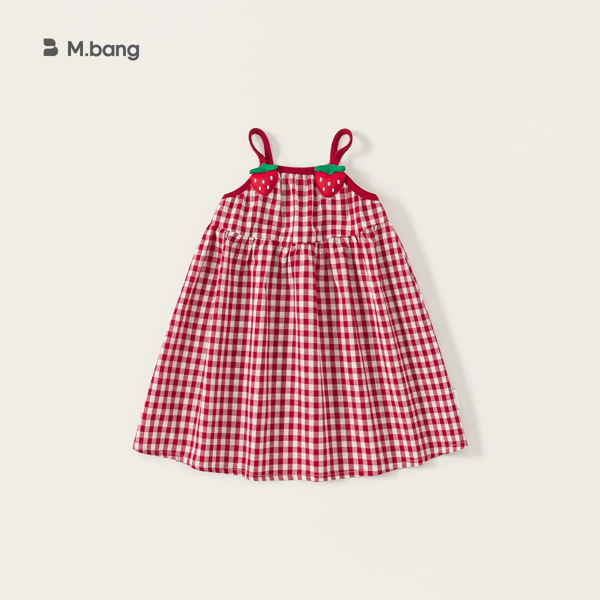 Youbao Children's Girls Dress Summer Strawberry A-line Girls Dress Children's Dress Girls Suspender Dress