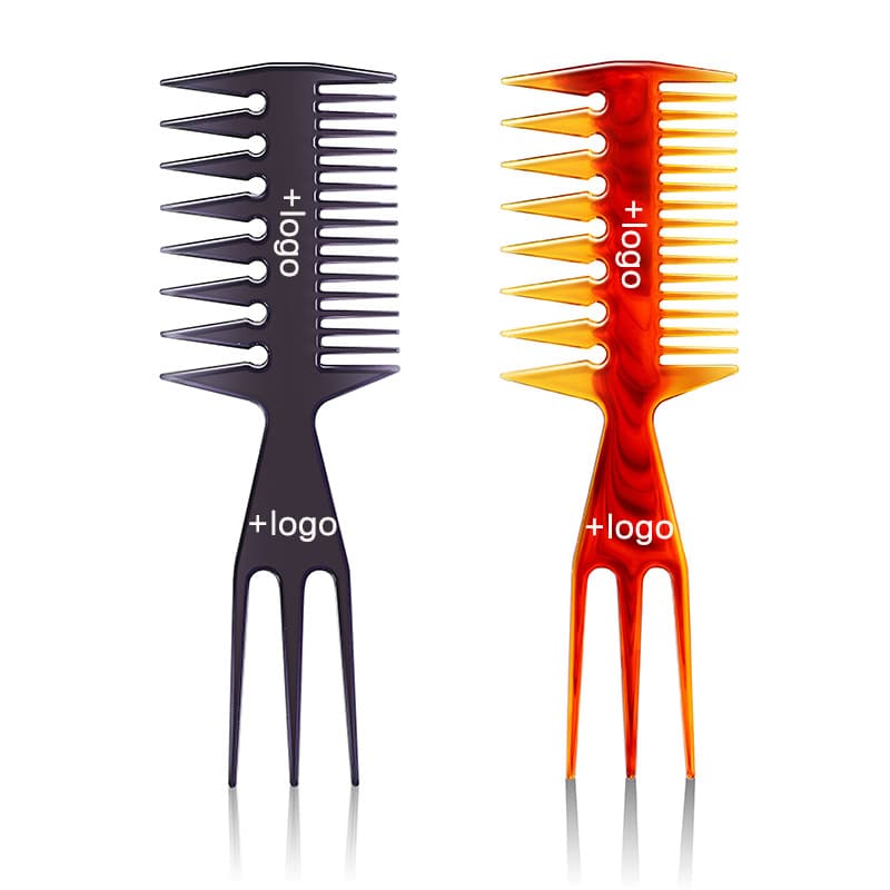Sudi Barber Vintage Style Wide-Tooth Comb, Oil Hair Comb, Hairdressing Comb, Men's Large Slicked-Back Double-Sided Set Comb
