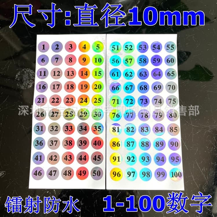 1-100 Number Stickers Nail Polish Bottle Labels Cup Numbering Bar Wine Glass Marking Stickers 1-50 Labels