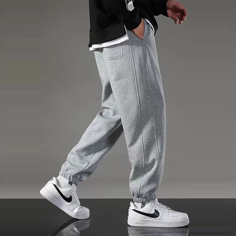 Classic Wearable Simple Bunded Feet Pants Casual Sports Defense Pants Trendy Brand American Style Spring Casual Pure Cotton Trou