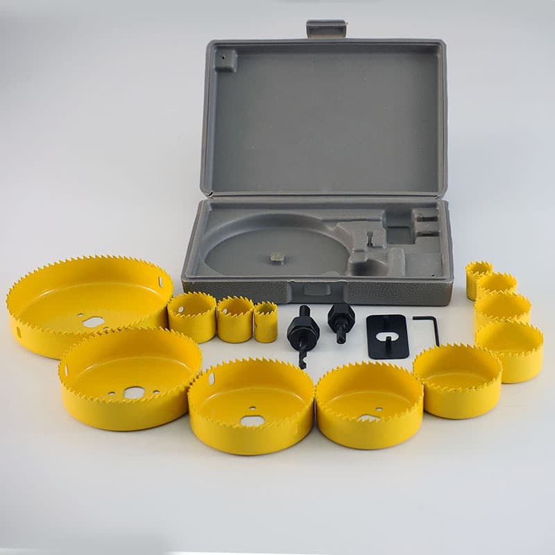 Woodworking tool kit with hole saw, 16 pieces, for painting thin wood boards and PVC boards, including downlights, spotlights, and cross-border drill bits.