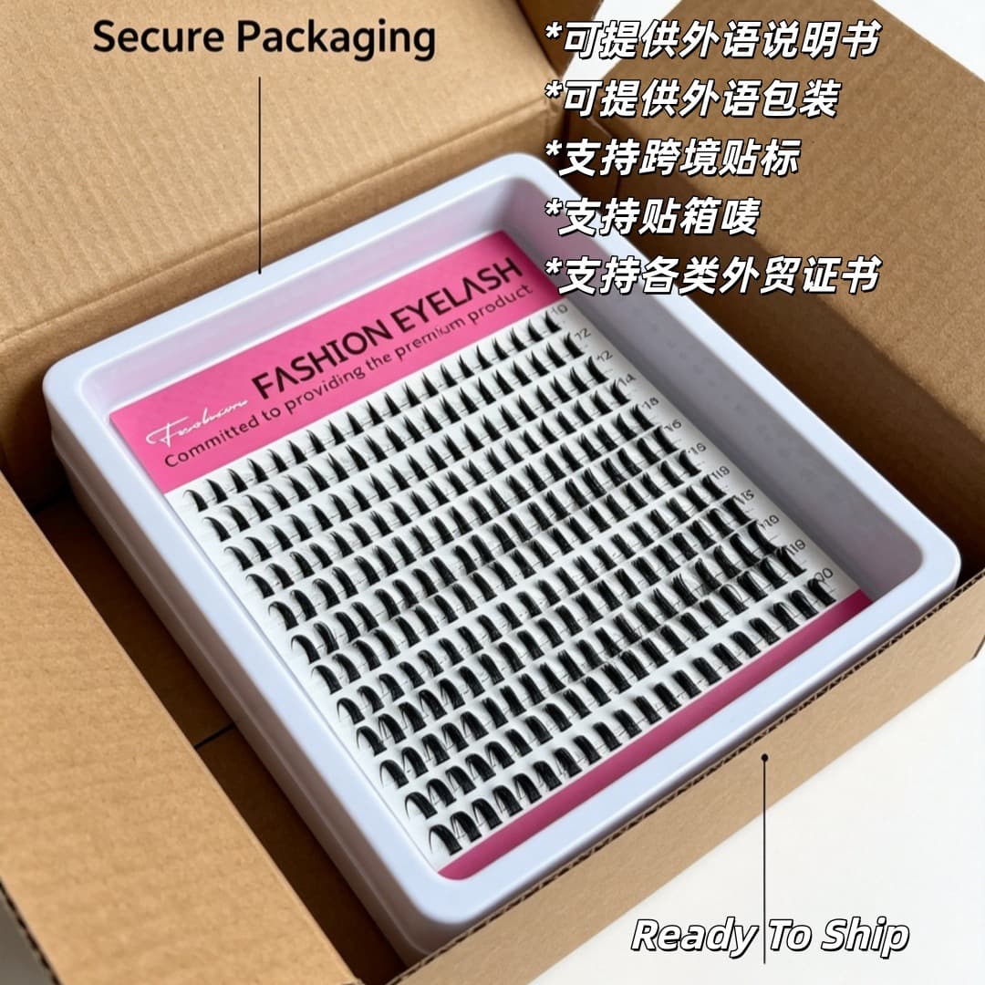 Cross-border Amazon Ozon Fluffy Dense Manga Lashes Individual Cluster Self-Lash Segmented Eyelashes