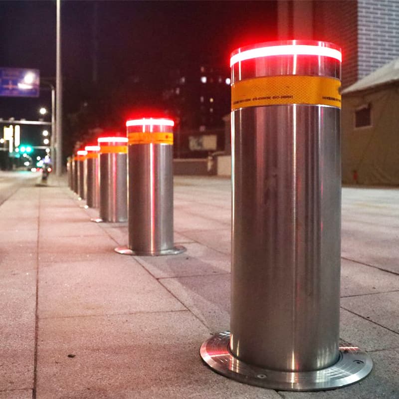 219 stainless steel road blocker posts, fully automatic hydraulic vehicle barriers, electric remote-controlled warning posts, anti-collision retractable rising bollards.
