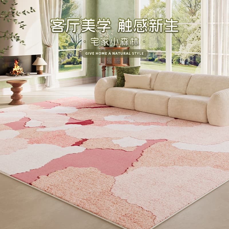 Dopamine Moss Living Room Rug, Stain-Resistant and Non-Slip Mat, Easy to Clean, Imitation Cashmere Rug for Bedroom Bedside