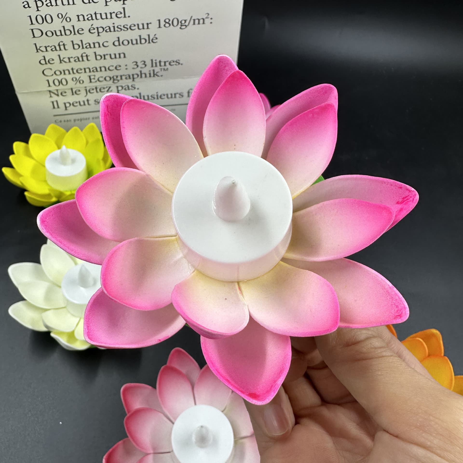 LED river lantern lotus lantern water lantern wishing lantern water outdoor water floating lotus lantern Mid-Autumn Festival Spring Festival lantern candle light