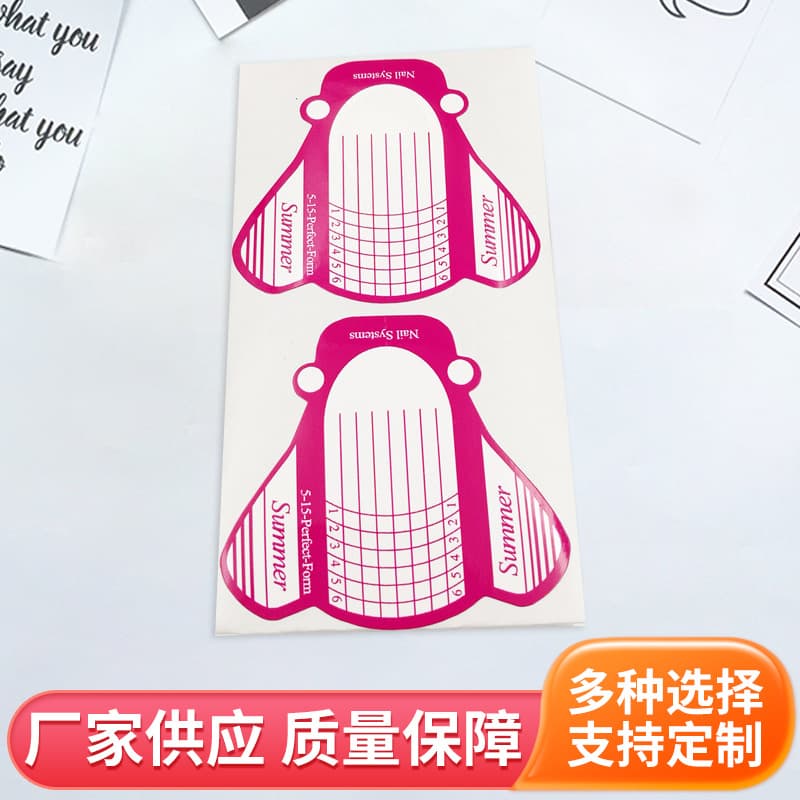 Thickened Pink Nail Paper Stands 500pcs Crystal Nail Extensions UV LED Gel Nail Art Fly Shape Nail Stands Beauty Salon Supplies