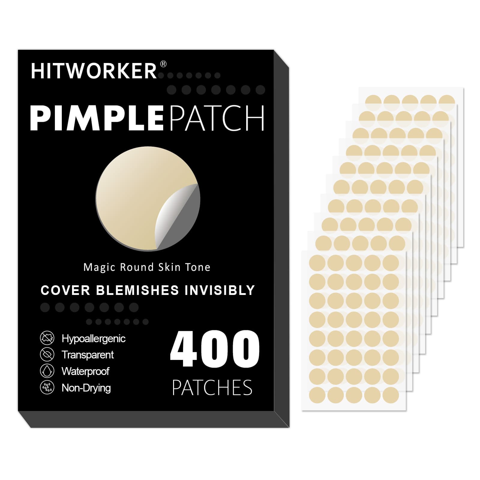 400pcs hydrocolloid acne patches clean pimples cover stickers breathable cross-border hot seller wholesale