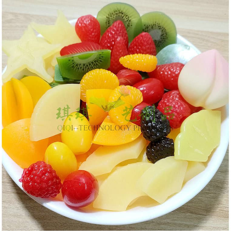 Simulated Fruit Slice Strawberry Carambola Slice Mini Simulated Plastic Fruit Slice Model Birthday Cake Simulation