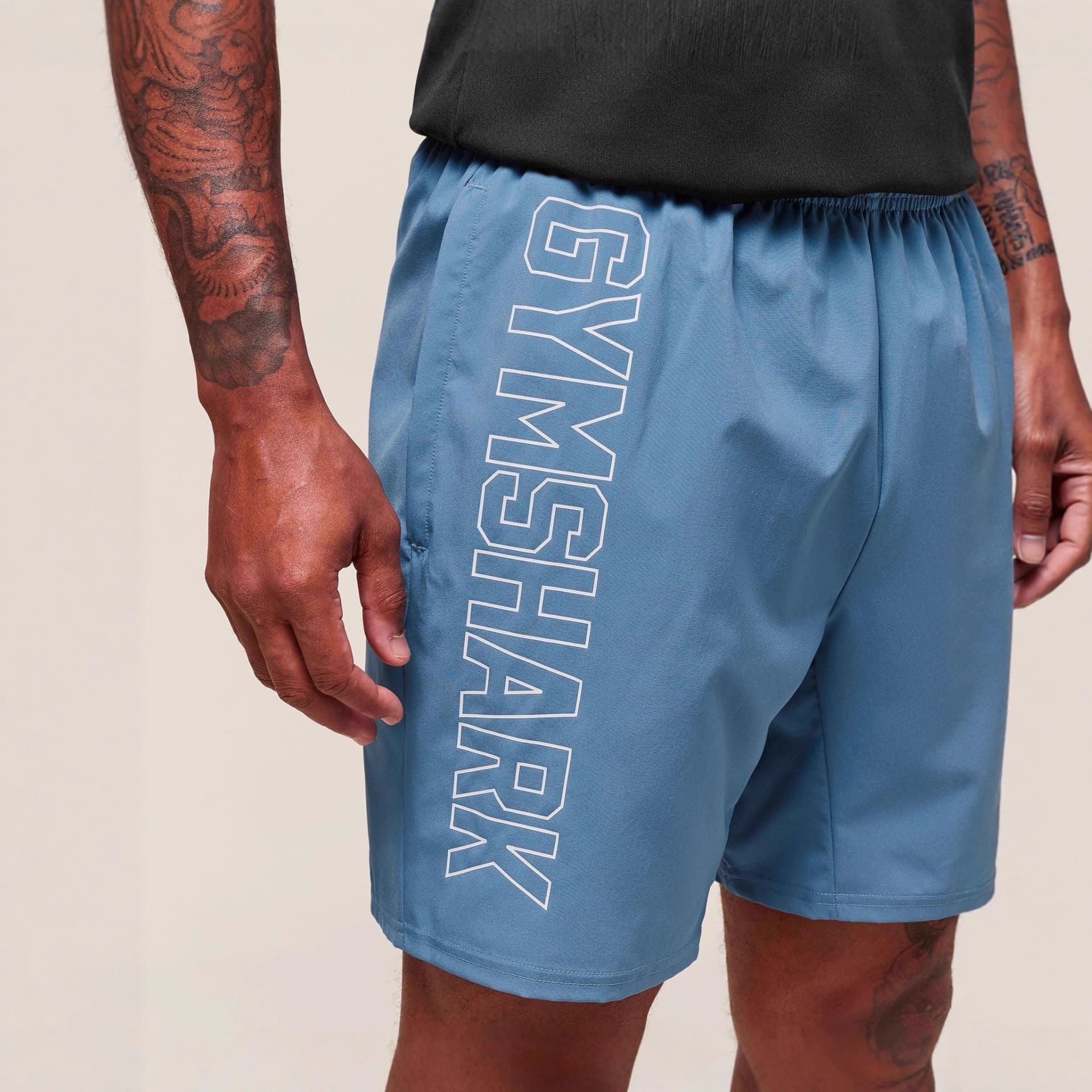 GYMSHARK Men's Shorts, Sports Fitness Quick-Dry Breathable Basketball Shorts, Outdoor Running Casual Beach Shorts