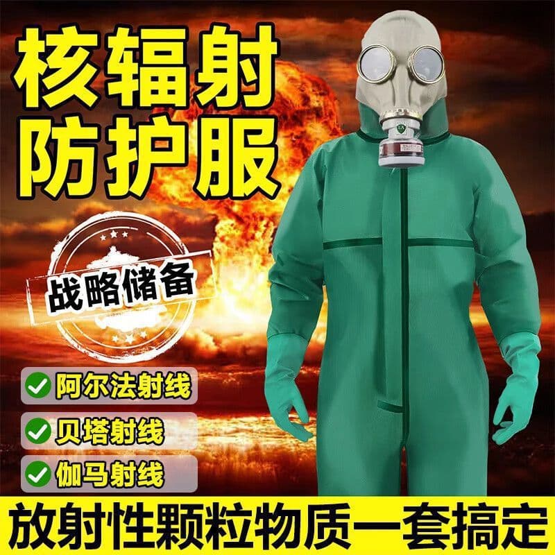 Nuclear Radiation Protective Clothing National Standard Acid and Alkali Resistant Anti-corrosion Nuclear Industry Processing Coverall Chemical Protective Suit