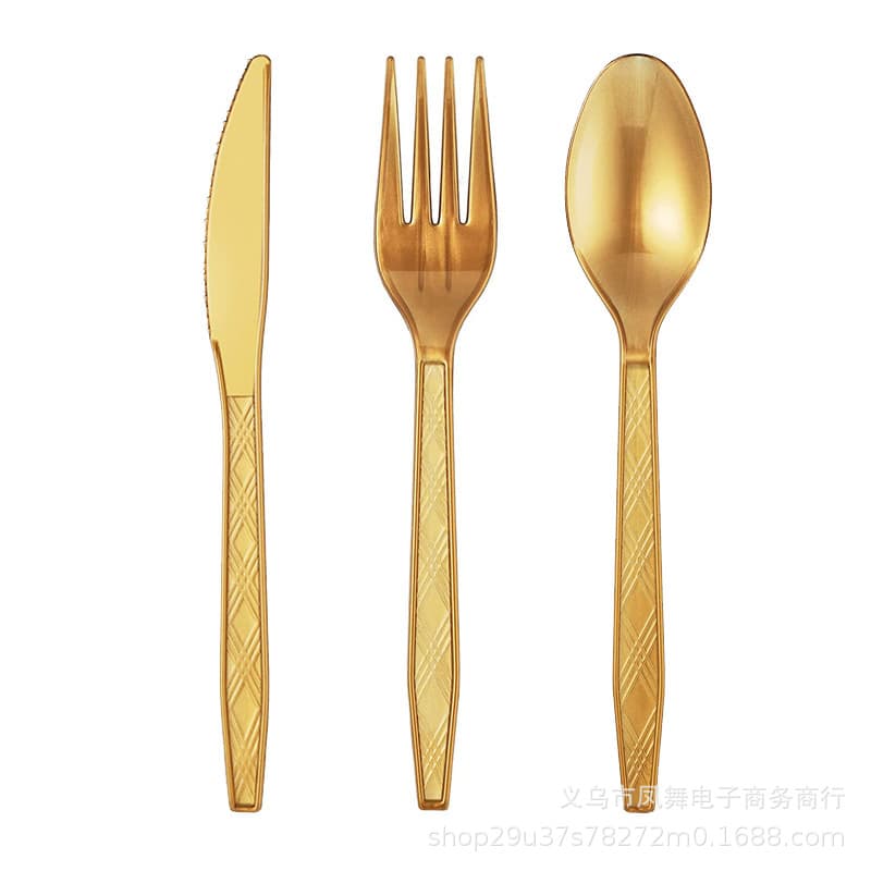 Factory Wholesale Hot-selling Colored Textured Plastic Cutlery, Cake Forks, Disposable Spoons and Soup Spoons