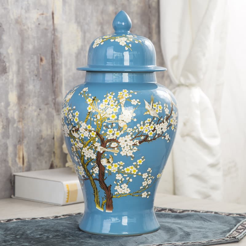 Handmade General Jar Large Storage Jar Wide Mouth Retro Ceramic Vase Ornament Home Entrance Flower Arrangement Table Ornament