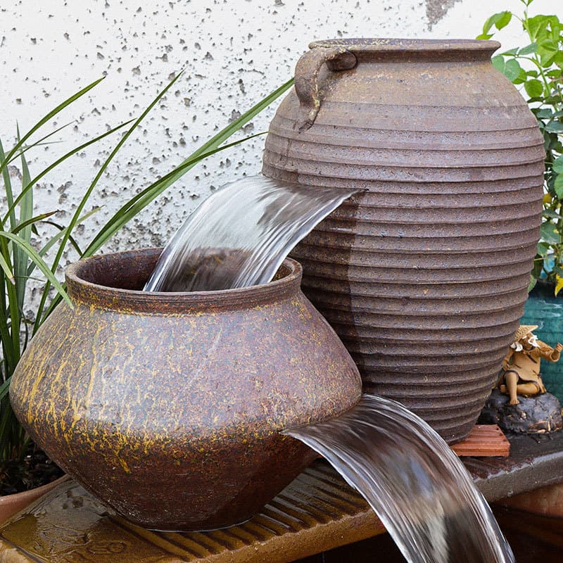 Ceramic Pot Fish Tank Filter Pond Complete Ecological Waterfall Ornament Ancient Method Ceramic Circulating Water Aquascaping