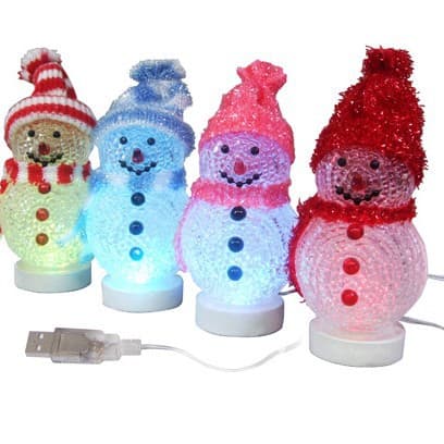 Christmas Decorations USB Interface Plug-in Glowing Santa Claus Christmas Tree Night Light Indoor Decorations