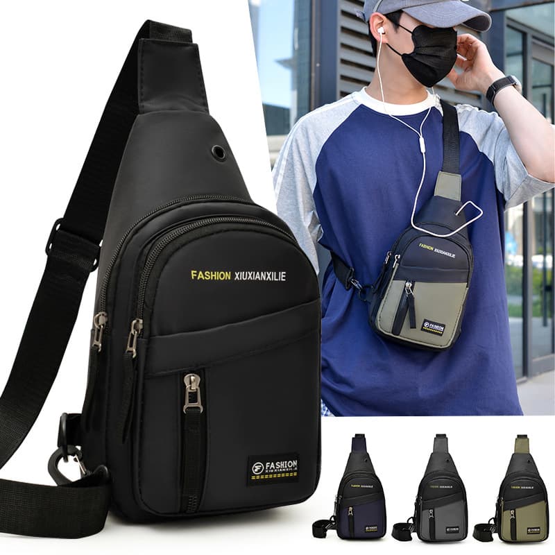 New Chest Bag for Men Crossbody Bag Fashion Men's Wallet Casual Shoulder Bag Multi-functional Small Backpack Men's Bag