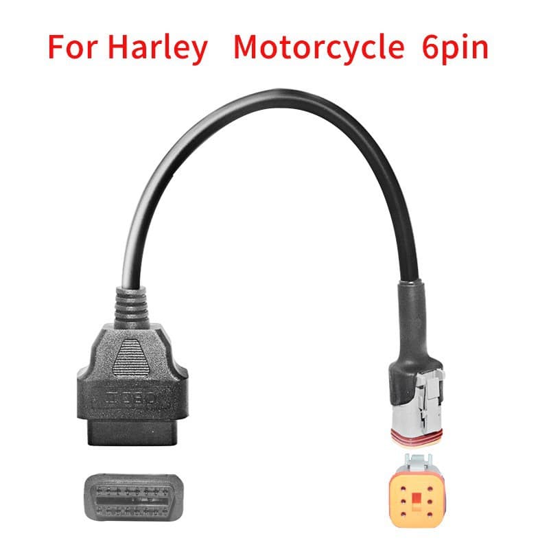 6 pin for Harley Davidson Motorcycle 6-pin motorcycle adapter cable, compatible with Harley