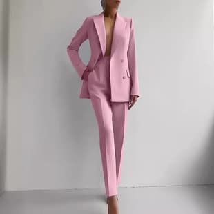 2024 Spring Amazon Cross-Border Fashion Casual Professional Women's Suit Set