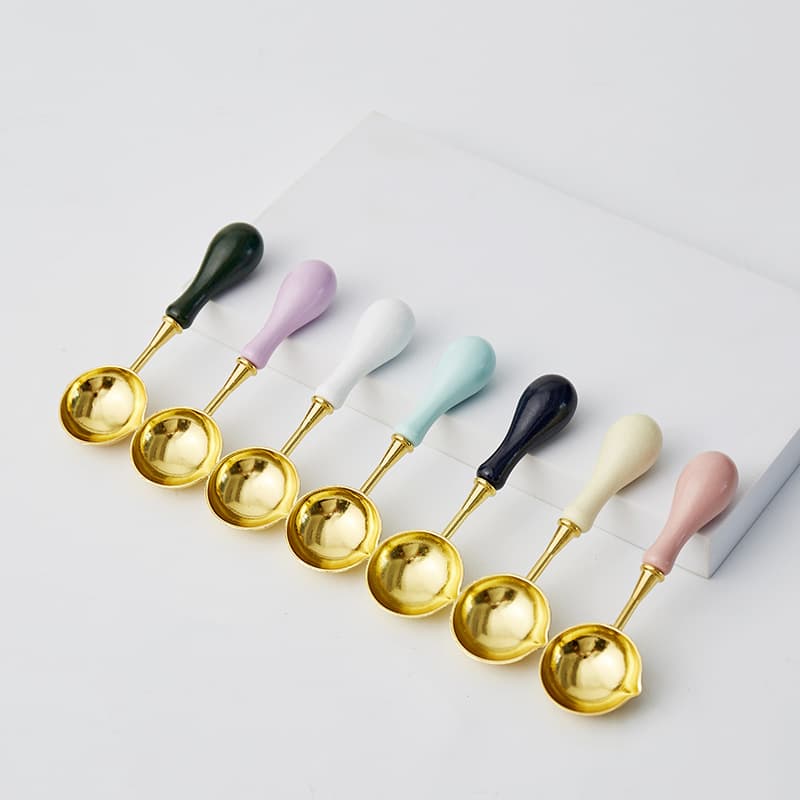 Sealing Wax Beads Stamp Spoon, Aromatherapy White Wax Spoon for Wax Seal, Wax Melting Spoon Tool