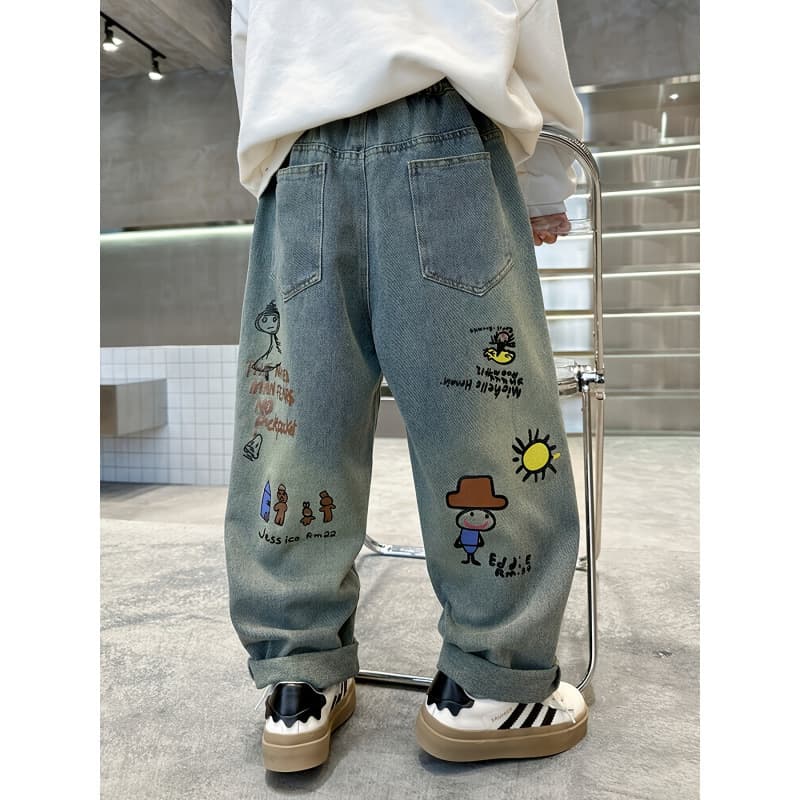 J 89427 Boys' Straight Denim Pants Cross-Border Express