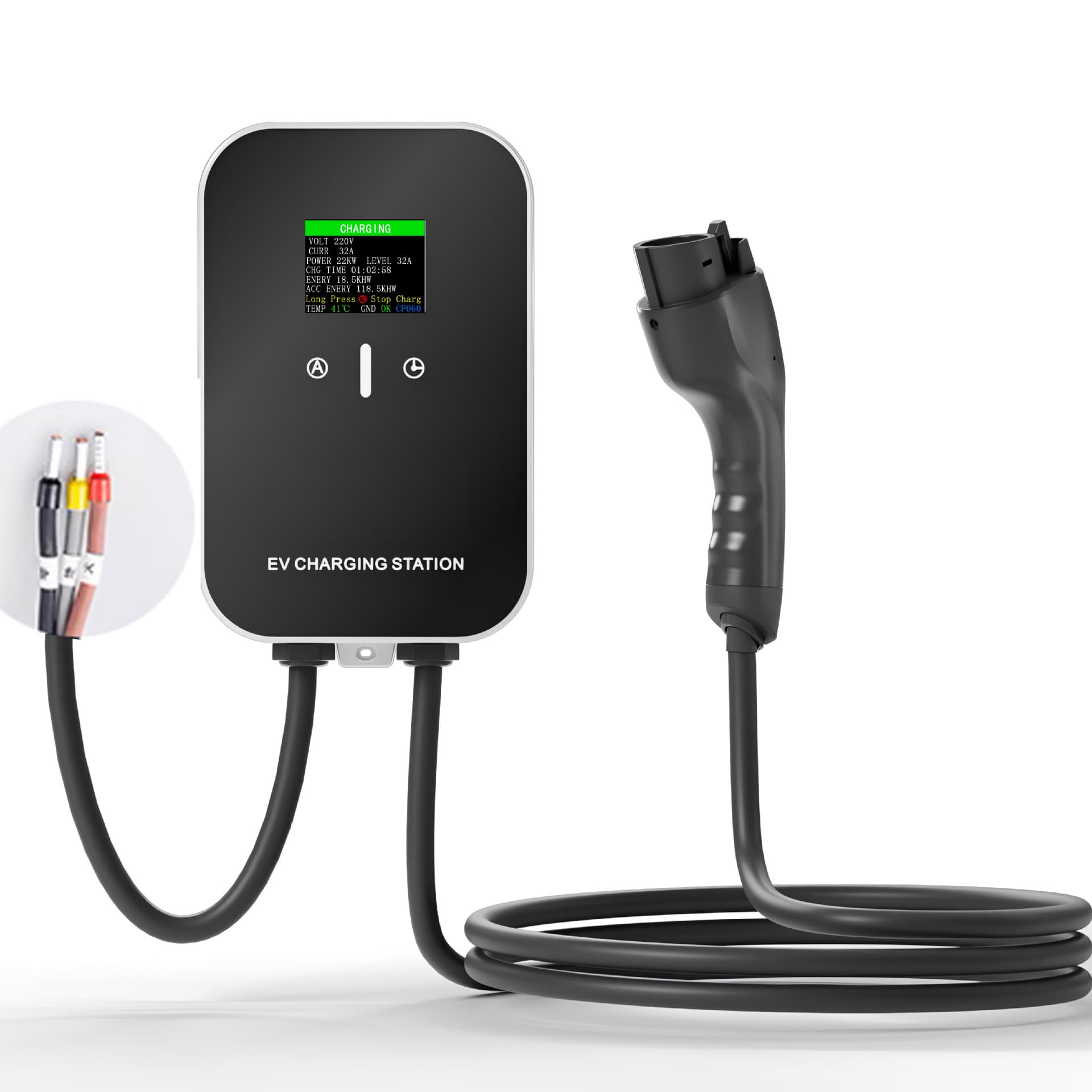 TYPE2/CCS2 European Standard Charging Station 7KW 11KW 22KW AC Gun for EV New Energy Electric Vehicles Cross-border
